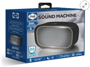 Sealy Sound Machine & Bluetooth Speaker with Night Light Rubberized Webbed Coating