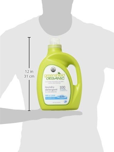 GreenShield Organic Laundry Detergent, USDA Certified Organic, Free and Clear, 100 Ounce