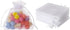 Weicoca 50Pcs White Mini Sheer Organza Gift Bags, Mesh Bags for Wedding Favor