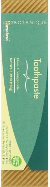 Himalaya Herbal Healthcare Neem & Pomegranate Toothpaste, Net Wt. 5.29 Ounce (Pack of 6)
