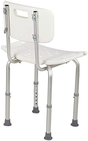 Mecor Adjustable Medical Shower Chair Bath Tub Seat Bench Stool Detachable Backrest
