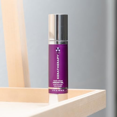 KERATHERAPY Keratin Infused Argan Oil, 1.7 fl. oz., 50 ml - Hair Care for Dry Damaged Hair, Frizz & Flyaways