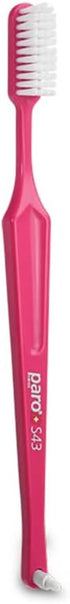 Paro S43 Toothbrush, Compact Brush Head with Soft Bristles, 6 Pack with 4 Rows and 43 Tufts for Gentle Cleaning