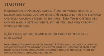 WFG WATERFALL GLEN SOAP COMPANY, LLC, Timothy Frog Soap, Cedar Wood and Sandalwood, Vegan, Natural Frog Bath Soap with