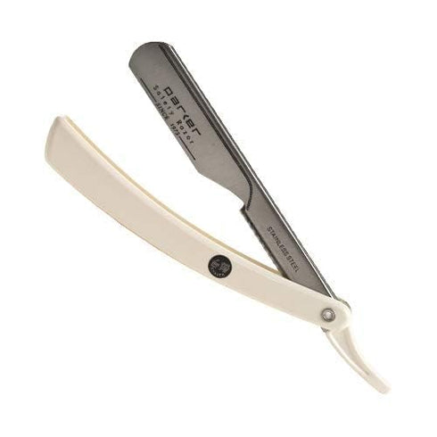 Parker PTW Professional Straight Razor with Replaceable Blades, Stainless Steel Design + 5 Platinum Half Blades