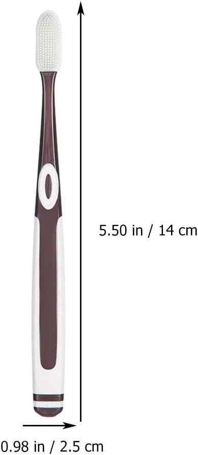 Beaupretty 4PCS Silicone Toothbrush - Manual Toothbrushes, Travel Toothbrush Replacement Heads, Ideal for Sensitive
