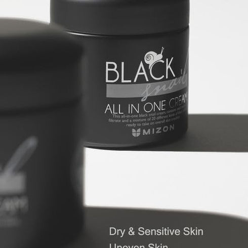 MIZON Black Snail All In One Cream - Premium Snail Repair Cream for Intensive Care (75ml / 2.54 fl oz)