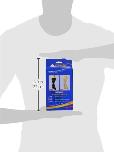 H-304(3) ITA-MED I XXL B Microfiber Knee Highs, Beige, XX-Large