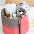 INVODA Drawstring Cosmetic Bag, Portable Makeup Organizer for Women, Travel Toiletry Bag, Red