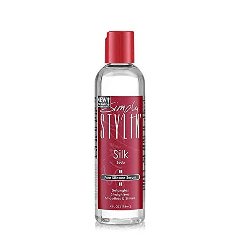 Simply Stylin' Silk Serum 4 fl oz - Anti-Frizz Hair Product and Heat Protectant for Women