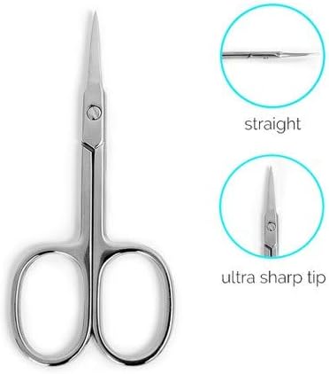 Professional Small Grooming Manicure Cuticle Scissors for Facial Hair, Nail, Moustache, Eyebrow, Eyelash, Nose, Ear,