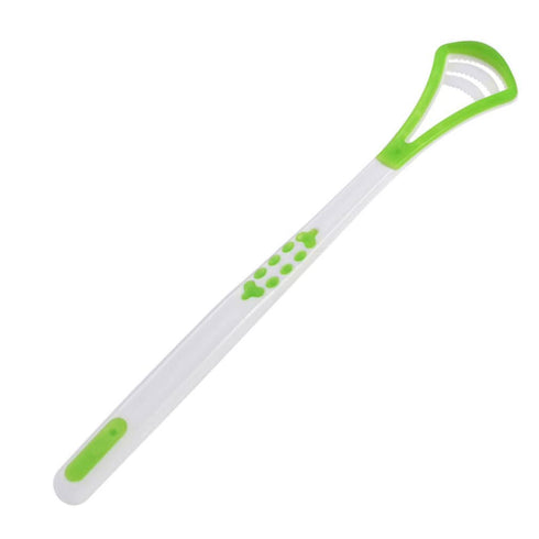 Meyrwoy Tongue Scraper Tongue Cleaning Brush Scraping Tools Scrubber for Healthy Care Mouth Hygiene Green