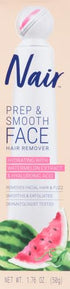 NAIR Prep & Smooth Face, Exfoliating Facial Hair Removal for Woman, Depilatory Cream, Smooth Skin Solution for Effective Hair Removal, Hydrating with Hyaluronic Acid for Skincare, 1.76 oz