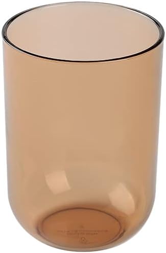 Namzi Brown Translucent Mouthwash Cups 2 pcs,1.77 * 1.77 * 4inch,Reusable,Simple Design