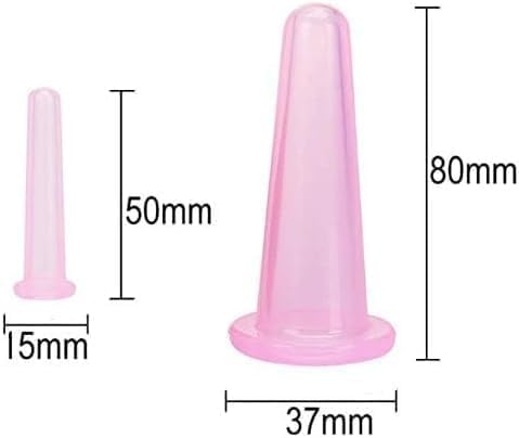 Zhuluck 4Pcs Set Massage Cupping Silicone Mini Facial Cups Face Massager Helper Skin Care Neck Back Eyes Massaging Cup