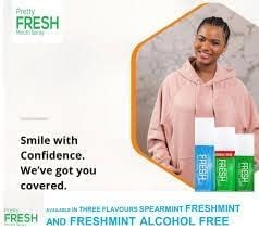 Pretty Fresh 3 Pack of Instant Breath Freshener Mouth Spray Fresh Mint,Fights Bad Breath.