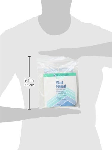 Home Health Wool Flannel - 100% White Wool, Extra Thick, 12in x 18in, Eco-Friendly, Reusable