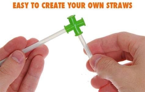 DIY Crazy Straws Make Your Own Straw, 30 PCS Build A Straws Kit for Reusable Silly Straws, Great for Parties