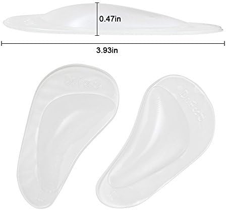 Dr. Foot's Arch Support Shoe Insoles for Flat Feet, Gel Arch Inserts for Plantar Fasciitis, 2 Pairs