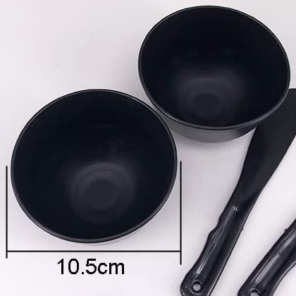 lasenersm 4 Pieces Rubber Facial Mask Mixing Bowl Facemask Bowl Mud Mask Mixing Bowl DIY Skin Care Mixing Tool for Lady Women Home Beauty Salon Use, Black by lasenersm