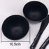 lasenersm 4 Pieces Rubber Facial Mask Mixing Bowl Facemask Bowl Mud Mask Mixing Bowl DIY Skin Care Mixing Tool for Lady Women Home Beauty Salon Use, Black by lasenersm