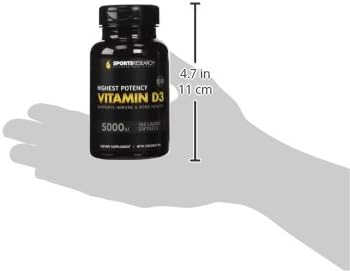 Sports Research Vitamin D3 2000 IU with Coconut MCT Oil, 360 Liquid Softgels for Immune & Bone Support