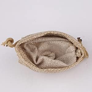 Lot of 30 Burlap Bags with Drawstring, Gift Bags Jewelry Pouches for Wedding Party and DIY Craft, 5 x 7 Inches