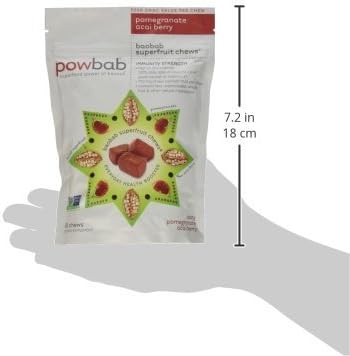 Baobab Superfruit Chews, 750mg Raw Organic Powder, Immune Superfood Supplement, 100% Antioxidants, 30 Chews