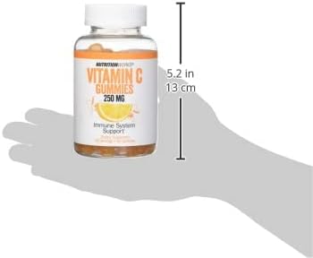 NutritionWorks Vitamin C 250 mg Gummies, Supports Immune Health, 60 Gummies with Potent Antioxidants