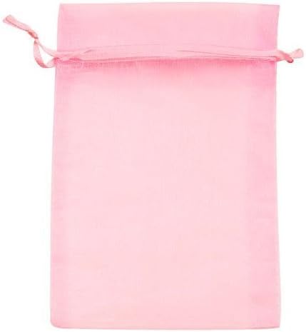 ATCG 50pcs 8x12 Inches Large Drawstring Organza Bags for Decoration, Festival, Wedding Party Favors