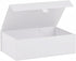 White Gift Box for Presents, 10.8x7.5x3.5 Inches Magnetic Gift Boxes with Lid for Bridesmaid Wedding Birthday Packaging