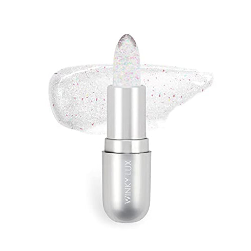 Winky Lux Rainbow Glitter Confetti Balm - Hydrating Lip Balm with Natural Pink Tint and Vanilla Scent
