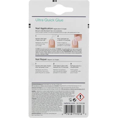 Nailene Ultra Quick Nail Glue, 0.10 oz (3 Pack)