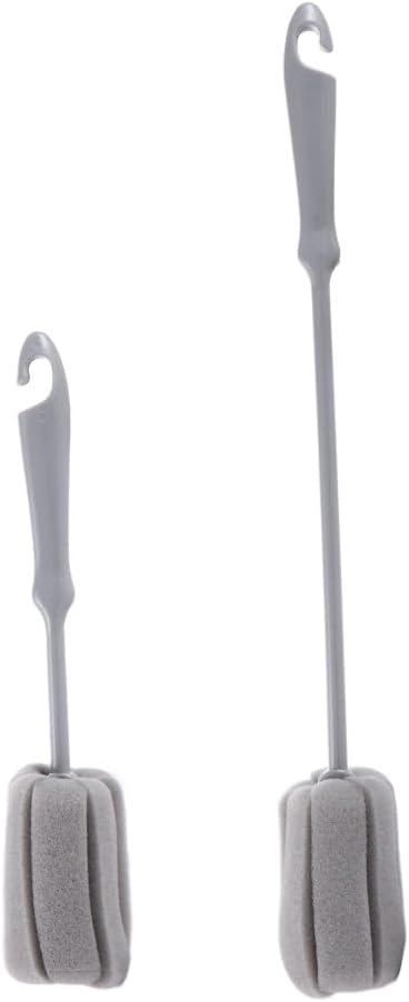 2 Pcs Sponge Brush, Long Handle and Short Handle Cup Cleaner for Glasses, Mugs, and Cups (15inch, 10inch)