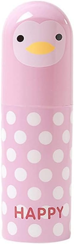 Travel Toothbrush Case, Cute Portable Toothbrush Holder with Cover for Camping, Home, School, Business (Pink)
