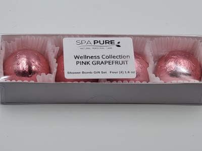 Pink Grapefruit Aromatherapy Shower Steamers, Shower Bombs with Essential Oils for Relaxation - (4 Count)