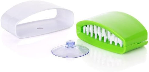 Suction Cup Knife Cleaning Brush Double-Sided Kitchen Scrubber for Cutlery, Chopsticks, Fruits