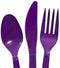 Dark Purple 48-Piece Plastic Utensils Set by Greenbrier