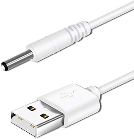 Toothbrush Charger Replacement for Fairywill, Dnsly, Gloridea, Vekkia Electric Toothbrush Charger Cable USB DC Cord Tooth Brush (White 3.3ft) by Accessonico