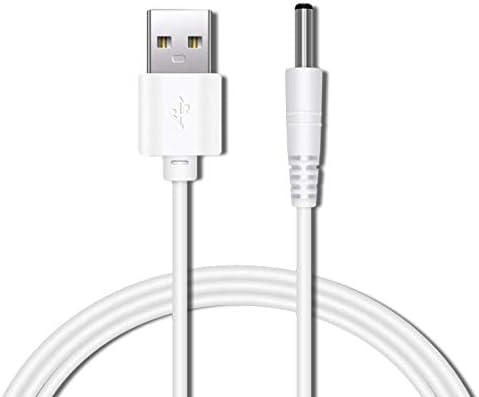 Toothbrush Charger Replacement for Fairywill, Dnsly, Gloridea, Vekkia - USB DC Cord Tooth Brush (White 3.3ft)