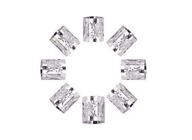 WOIWO 100PCS Aluminum Dreadlocks Beads Dread Locks Adjustable Metal Cuffs Hair Decoration Braiding Hair Jewelry - Silver