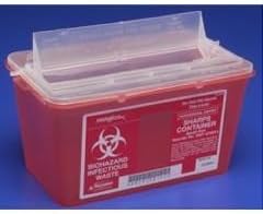 Sharps Safety Monoject Sharps Containers - 4 Qt Red Chimney-Top