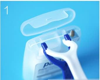 Paro Floss Holder and Mint Floss, Waxed, Fluoridated, 50M