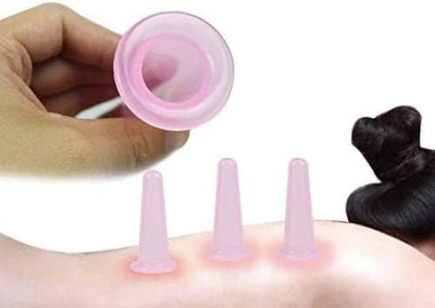 ydzqdxzz 4 Set (2 2 2PCS) Pieces Facial Cupping Therapy Anti Cellulite, Silicone Vacuum Cupping Cups for Face and Eye