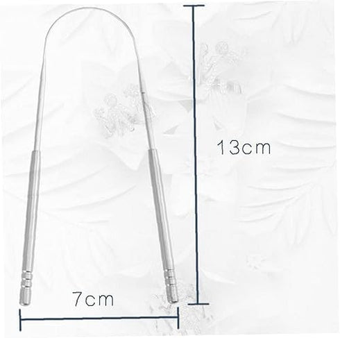 Pxiryanlow Silver Stainless Steel Tongue Tongue Scraper for Adults,Tongue Cleaner Optimal Oral Hygiene Stylish,Reduce