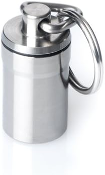 GUS Magnum Pill Fob, Made in USA, Stainless Steel Keychain Pill Holder