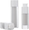 2 Pcs Frosted Plastic Airless Pump Bottles, Refillable Foundation Bottles, Empty Cream Lotion Bottles, Square Essence