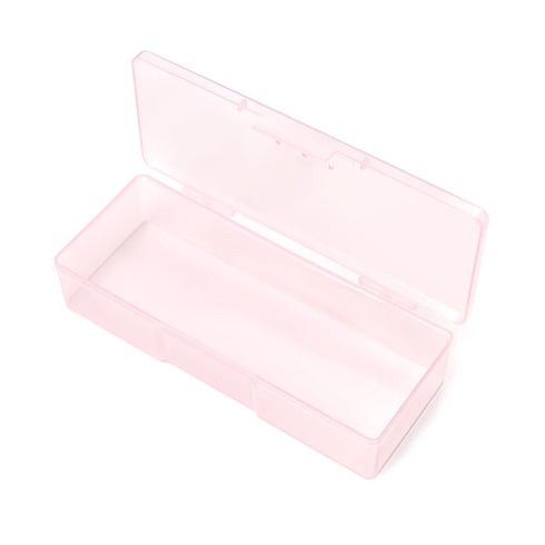 Transparent Box Storage Case for Nail Art Equipment - Empty Plastic Box for Manicure Tool Organizing