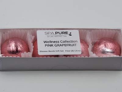 Pink Grapefruit Aromatherapy Shower Steamers, Shower Bombs with Essential Oils for Relaxation - (4 Count)