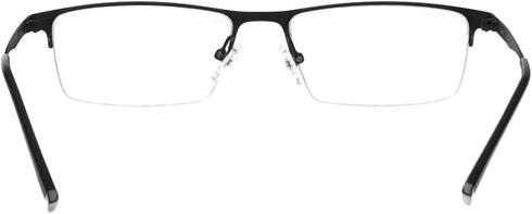Jcerki Gray Bifocals Reading Glasses, 2.00 Men Women Fashion Light Half Frame Eyeglasses